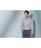 Herren Men's Business Shirt Long-Sleeved Light-grey 7530