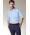 Herren Men's Business Shirt Short-Sleeved Light-grey 7531