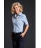 Damen Ladies' Business Blouse Short-Sleeved Light-grey 7533