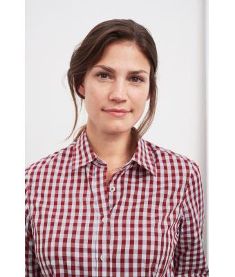 Damen Ladies' Checked Blouse Navy/red-navy-white 8053