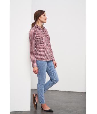 Damen Ladies' Checked Blouse Navy/red-navy-white 8053