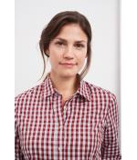 Dames Ladies' Checked Blouse Navy/rood-navy-wit 8053