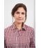 Ladies Ladies' Checked Blouse Dark-orange/white 8053