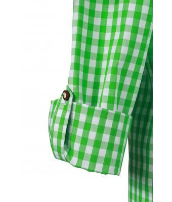 Dames Ladies' Traditional Shirt Paars/wit 8306