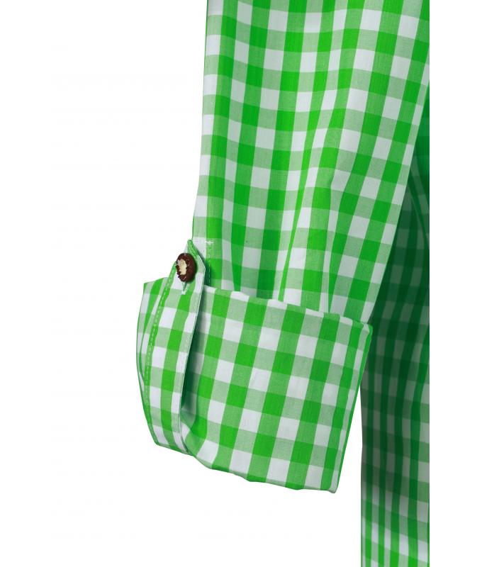 Dames Ladies' Traditional Shirt Paars/wit 8306