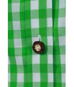Dames Ladies' Traditional Shirt Paars/wit 8306