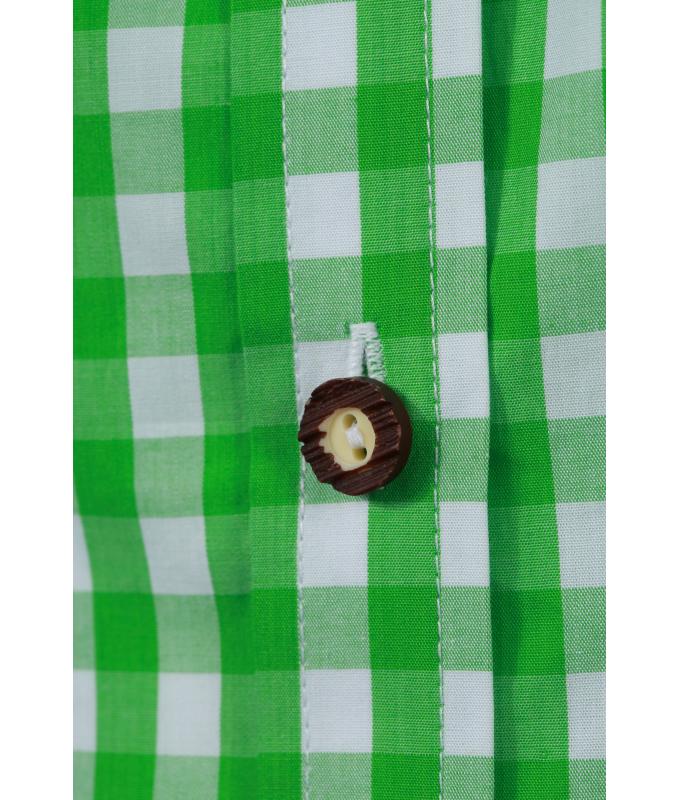 Homme Chemise traditionnelle Vert/blanc 8307