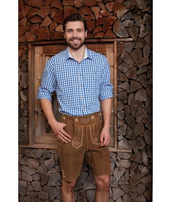 Men Men's Traditional Shirt Green/white 8307