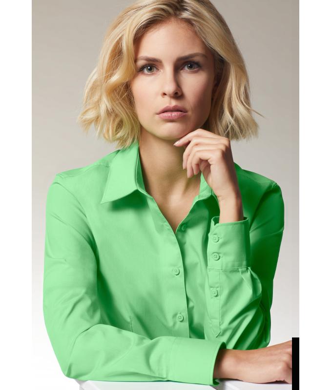 Ladies Ladies' Business Shirt Long-Sleeved Lime-green 8388