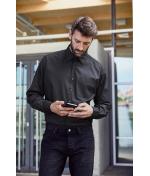 Herren Men's Business Shirt Long-Sleeved Black 8389