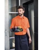 Herren Men's Business Shirt Short-Sleeved Wine 8391