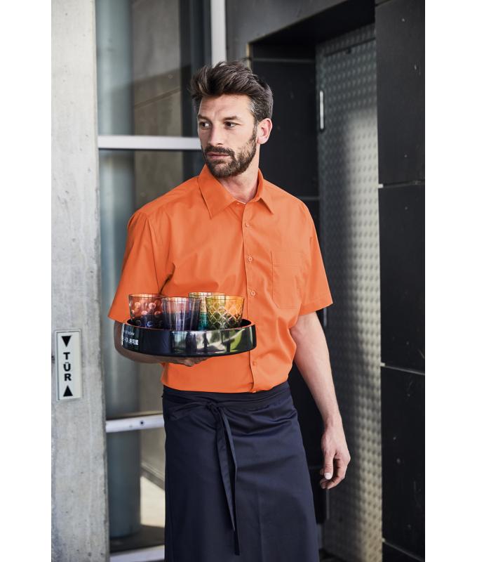 Herren Men's Business Shirt Short-Sleeved Wine 8391