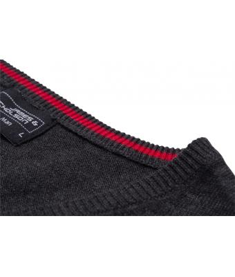 Men Men's V-Neck Pullunder Black 8058