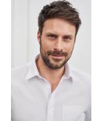 Herren Men's Shirt Long-Sleeved Poplin Steel 8505