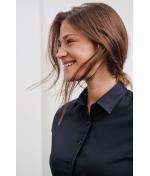 Damen Ladies' Shirt Short-Sleeved Poplin Wine 8506