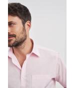 Herren Men's Shirt Short-Sleeved Poplin Orange 8507