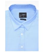 Dames Ladies' Shirt Long-Sleeved Micro-Twill Lichtroze 8563