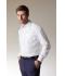 Men Men's Shirt Long-Sleeved Micro-Twill Black 8564