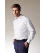 Herren Men's Shirt Long-Sleeved Micro-Twill Light-pink 8564