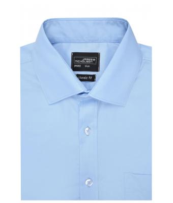 Heren Men's Shirt Long-Sleeved Micro-Twill Lichtroze 8564