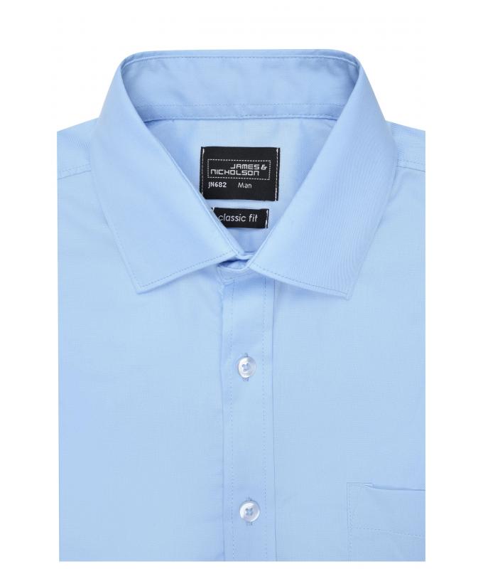 Heren Men's Shirt Long-Sleeved Micro-Twill Lichtroze 8564