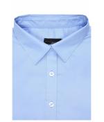 Dames Ladies' Shirt Short-Sleeved Micro-Twill Lichtblauw 8565