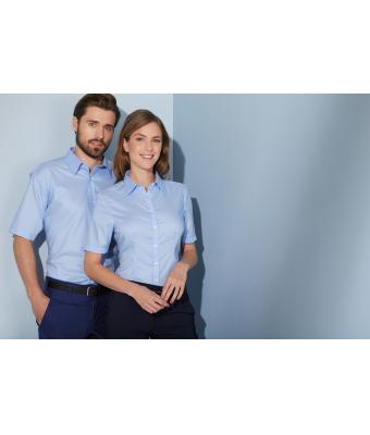 Damen Ladies' Shirt Short-Sleeved Micro-Twill White 8565