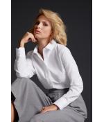 Damen Ladies' Shirt Longsleeve Oxford Silver 8567