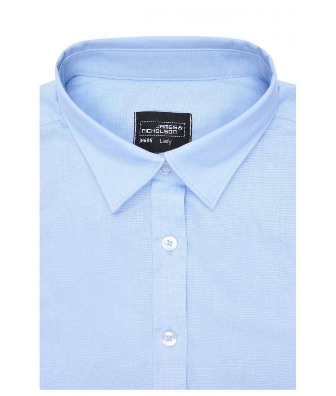Dames Ladies' Shirt Longsleeve Oxford Zilver 8567