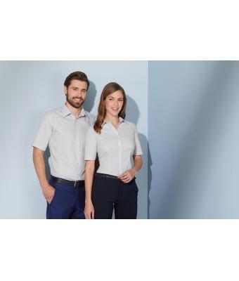 Dames Ladies' Shirt Shortsleeve Oxford Zilver 8569