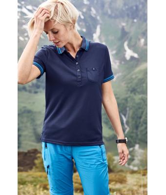 Dames Ladies' Polo Navy/aqua 8338