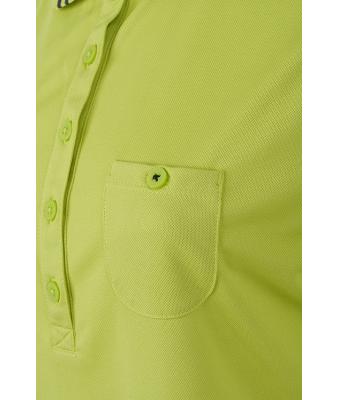 Dames Ladies' Polo Chemisch geel/carbon 8338