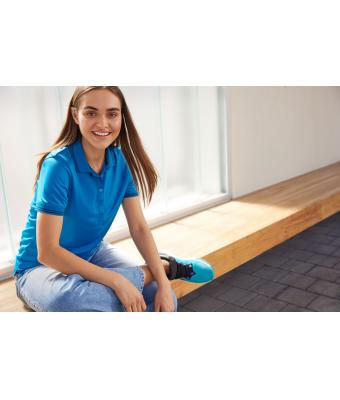 Femme Polo fonctionnel pour femmes Blanc/noir 11457