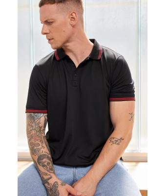 Homme Polo fonctionnel pour hommes Bleu-vif/marine 11458
