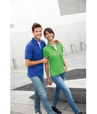 Femme Polo femme à rayure unique Noir/blanc 8659