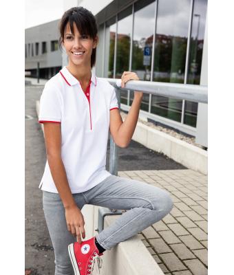 Ladies Ladies' Polo Stripe Black/silver 8684