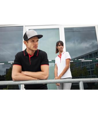Femme Polo femme à rayures Vert-prairie/blanc 8684
