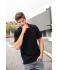 Herren Men's Polo Stripe Black/red 8685