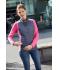 Femme Bodywarmer hybride tricoté femme Rose-vif/anthracite-mélange 10457