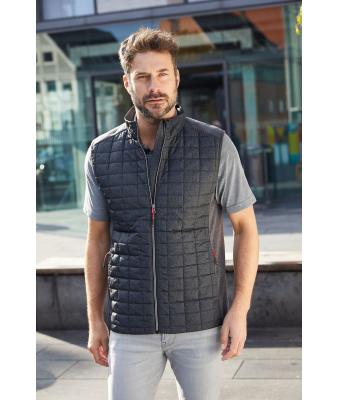 Herren Men's Knitted Hybrid Vest Kiwi-melange/anthracite-melange 10458