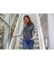 Dames Ladies' Knitted Hybrid Jacket Licht melange/antraciet-melange 10459