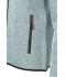 Ladies Ladies' Knitted Fleece Jacket Dark-grey-melange/silver 8304