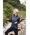 Dames Ladies' Knitted Fleece Jacket Kiwi-melange/royal 8304