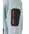 Men Men's Knitted Fleece Jacket Light-grey-melange/red 8305
