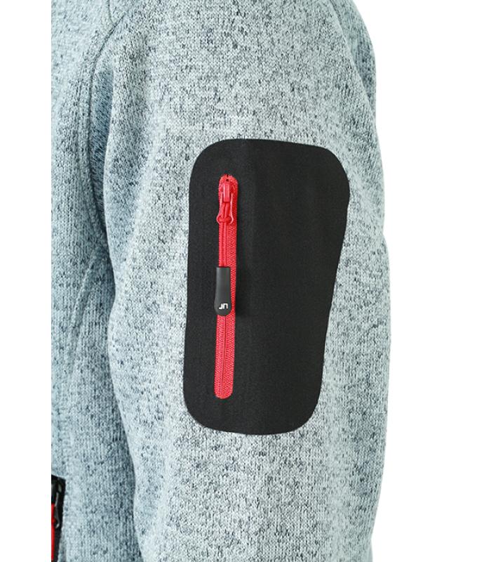 Homme Veste polaire tricoté homme Royal-mélange/rouge 8305