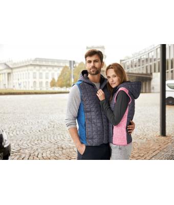 Dames Ladies' Knitted Hybrid Vest Roze/antraciet-melange 8679