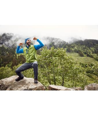 Herren Men's Knitted Fleece Vest Light-grey-melange/red 8491