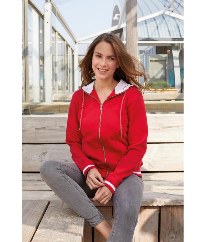 Damen Ladies' Club Sweat Jacket Royal/white 8577