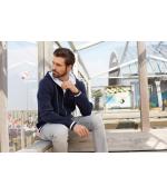 Herren Men's Club Sweat Jacket Black/white 8578