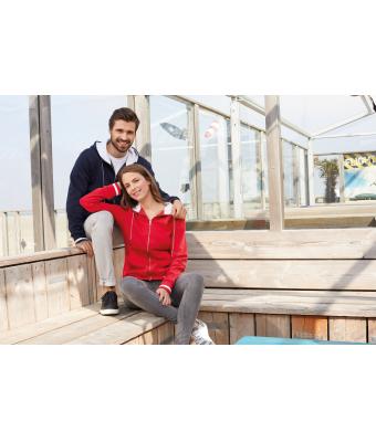 Homme Veste sweat-shirt homme Gris-chiné/blanc 8578